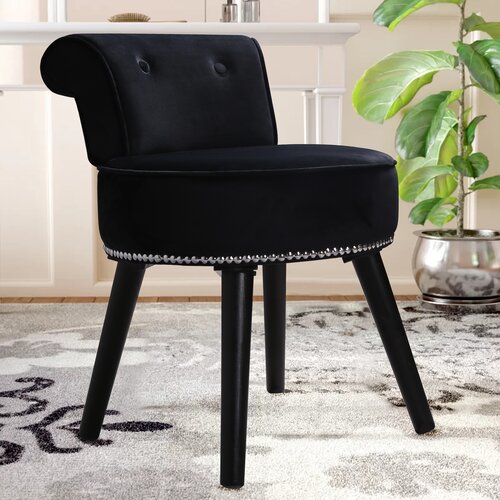 Ahleah Solid Wood Accent Stool 